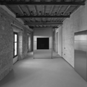stainless steel TV unit installation Palazzo Rhinoceros Devoto Design