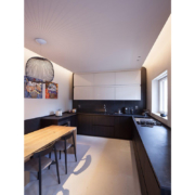 bespoke black and white kitchen